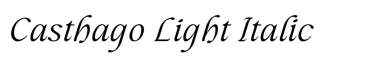 Casthago Light Italic